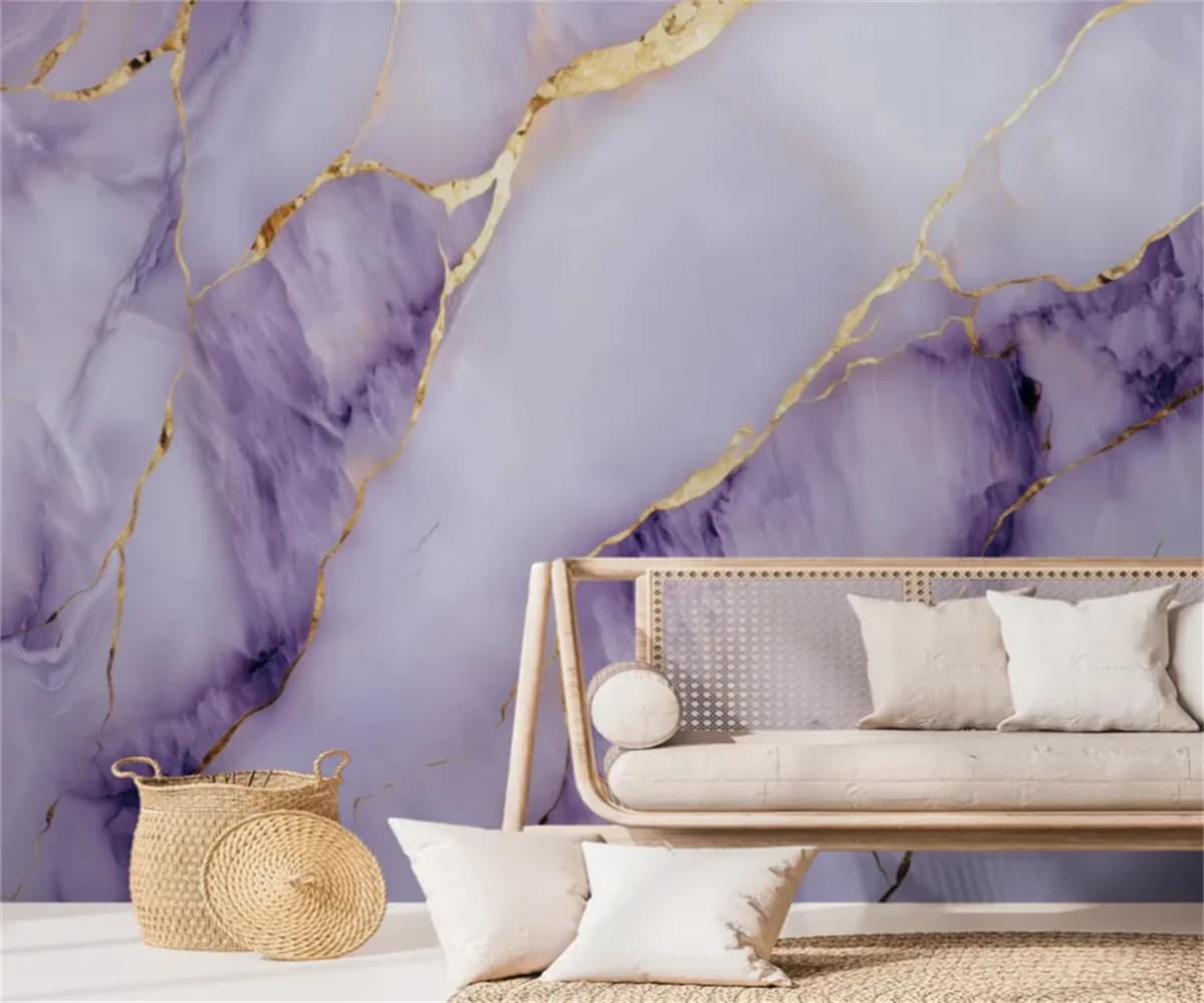 Beibehang Personalizzato viola astratto oro camera da letto soggiorno decorazione pittura sfondo carta da parati