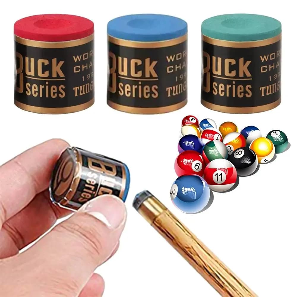 2 pz/set stecca da biliardo punta stecca gesso antiscivolo blu verde rosso gess da biliardo sport indoor calcio carbonato snooker accessorio