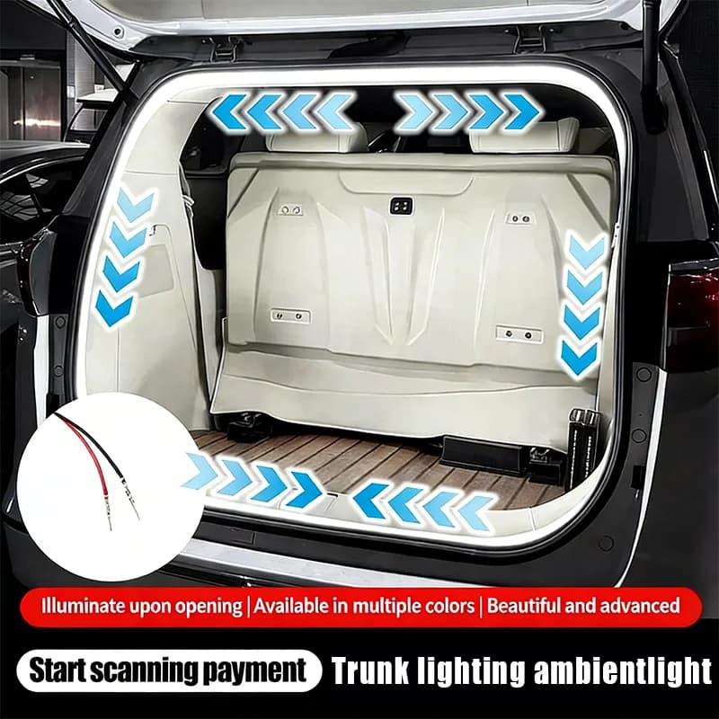12V LED Strip for Car Luggage, Modified Lighting, Waterproof, Flexible, Universal Plug & Play Connector, 4m