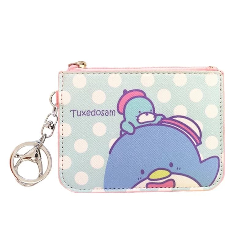 Tuxedosam Penguin ID Card Holder Case Leather Cute portamonete portafoglio borsa portaoggetti borsa da donna portachiavi