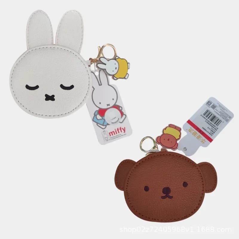 Miffy Simpatico sacchetto portaoggetti per auricolari Portamonete Kawaii Zaino carino Boris Regalo con ciondolo a forma di cartone animato
