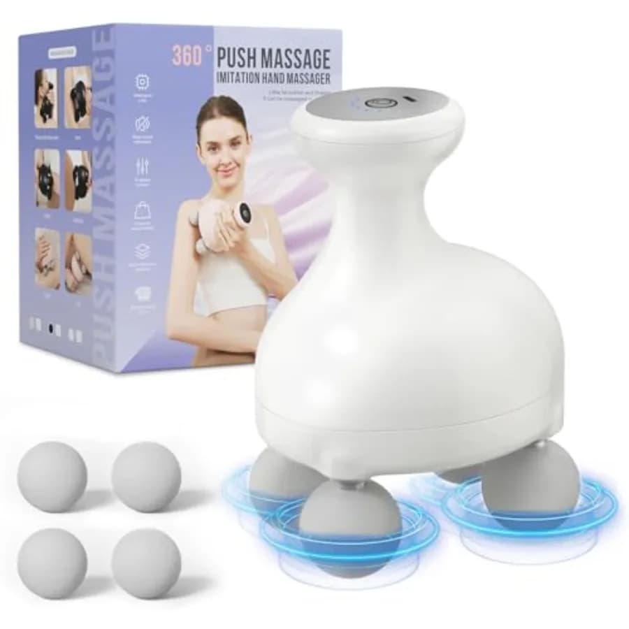 4 Head Massage Gun, Electric Massage for Textiles Deep, Percussion Muscular Massage for Relieving Spalls and Back