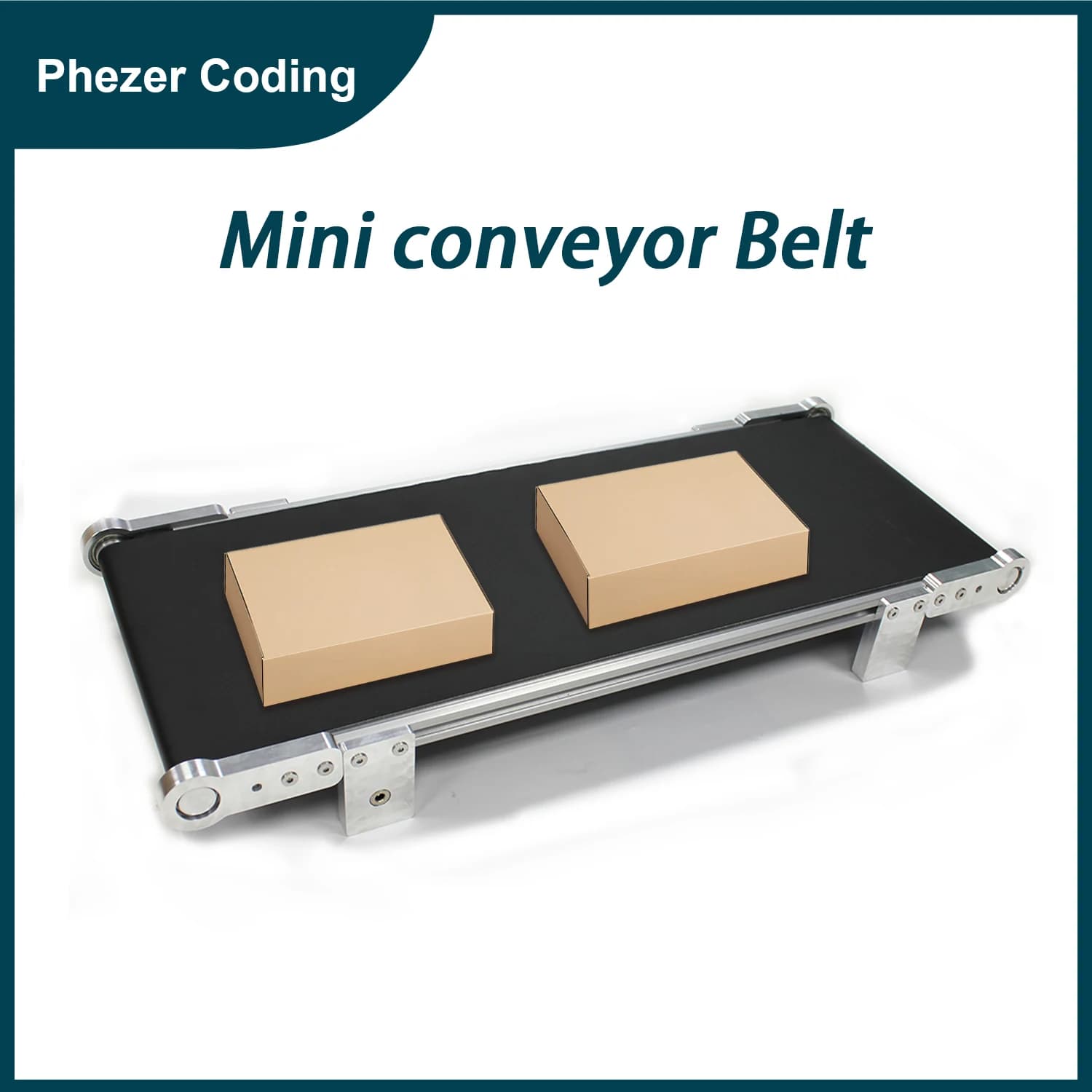 Phezer 2025 Nuovo 62*25.5 cm MINI Nastro Trasportatore Data Codice Stampante Velocità Regolabile Palmare Stampante A Getto D'inchiostro PVC Accessori Ufficio