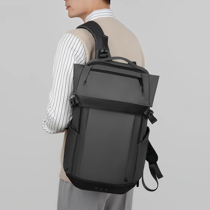 Borsa da uomo per palestra, borsa da lavoro, scarpe, tasca, pendolarismo, campeggio, escursionismo, zaino per il tempo libero, grande zaino portatile per computer portatile, zaino universitario