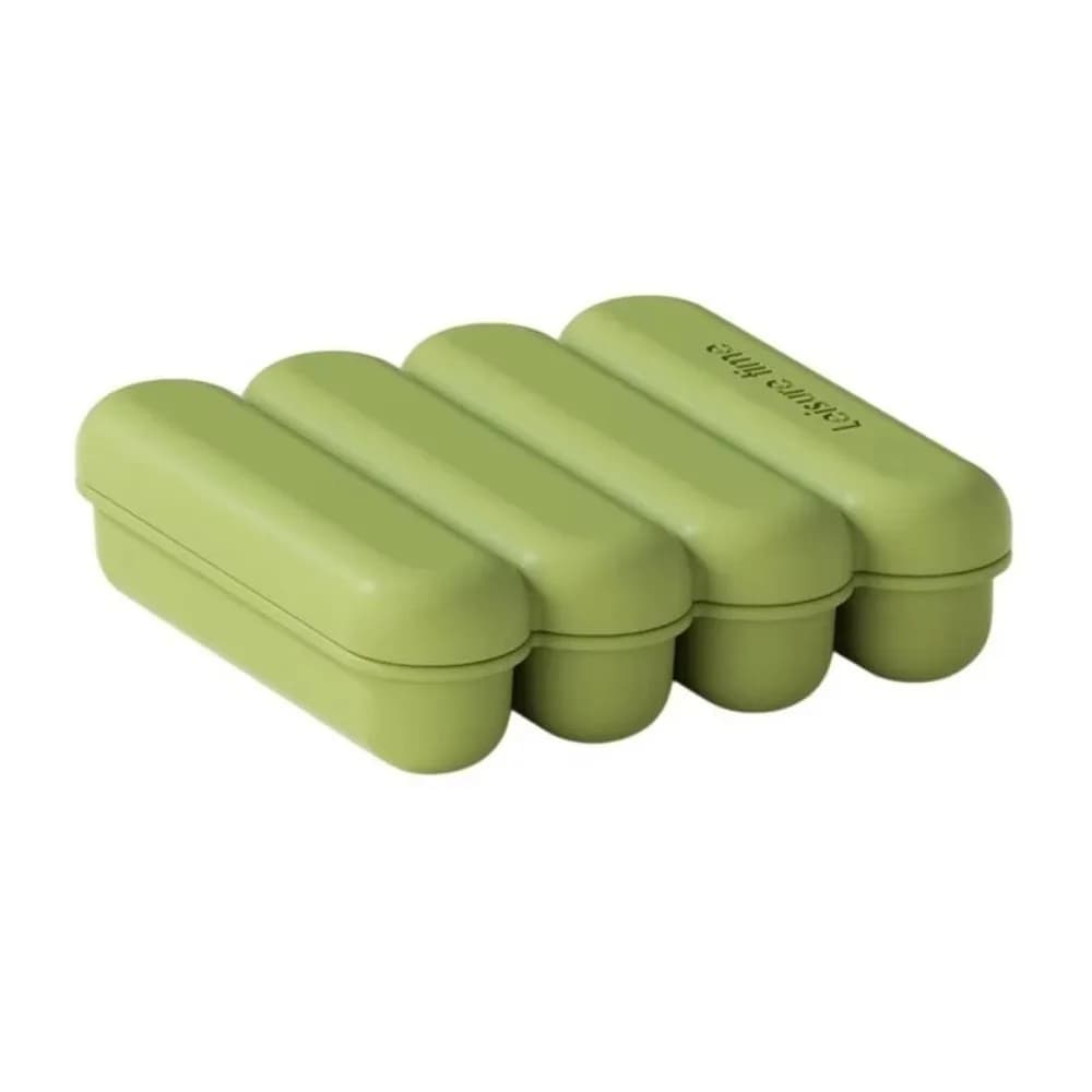 Nuovo Stampo per Cubetti di Ghiaccio in Silicone a 4 Scomparti con Coperchio, Riutilizzabile, Anti-perdita, Facile da Sgusciare, per Ghiaccio a Striscia e Ghiaccioli