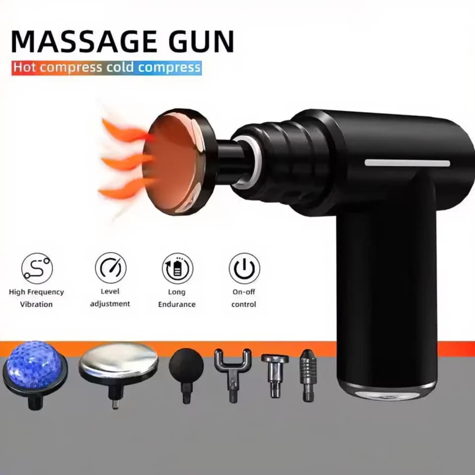6 Replacement Head Fascia Guns Cold Compress Hot Compress Fitness Electric Impact Gun Muscle Relaxation Massager Small Vibrator