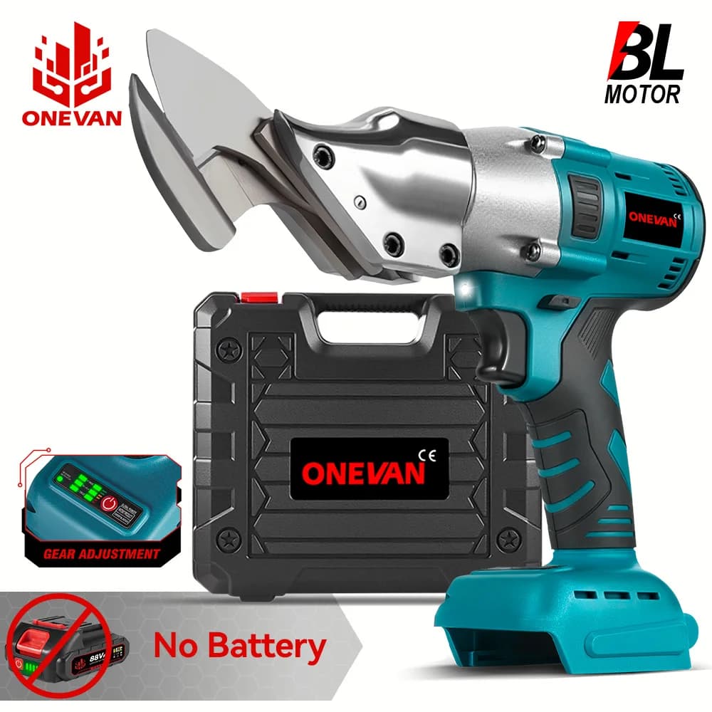 ONEVAN 2000W Electric Iron Sheet Shears Brushless Cordless Scissor Multifunction Cutting Power Tool For Makita 18V Battery Pin