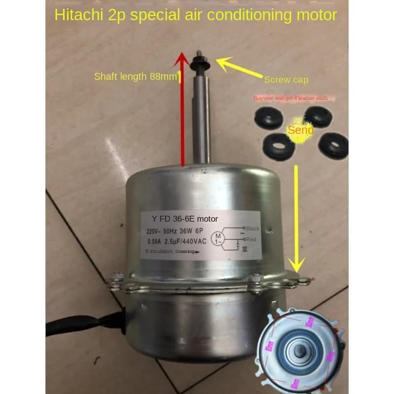 Motore aria condizionata YDK YFD40-6S YFD40-36-6E YFD40-45-6B/6A/6E YFD48-4E 50-4A 40-4A 2P aria condizionata motore ventilatore esterno