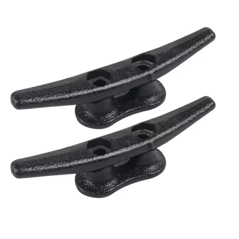 Tacchetti per corda da colata nera rivestita elettroforetica FFB da 4 pollici Tacchetti per banchina per barche per ponte marino