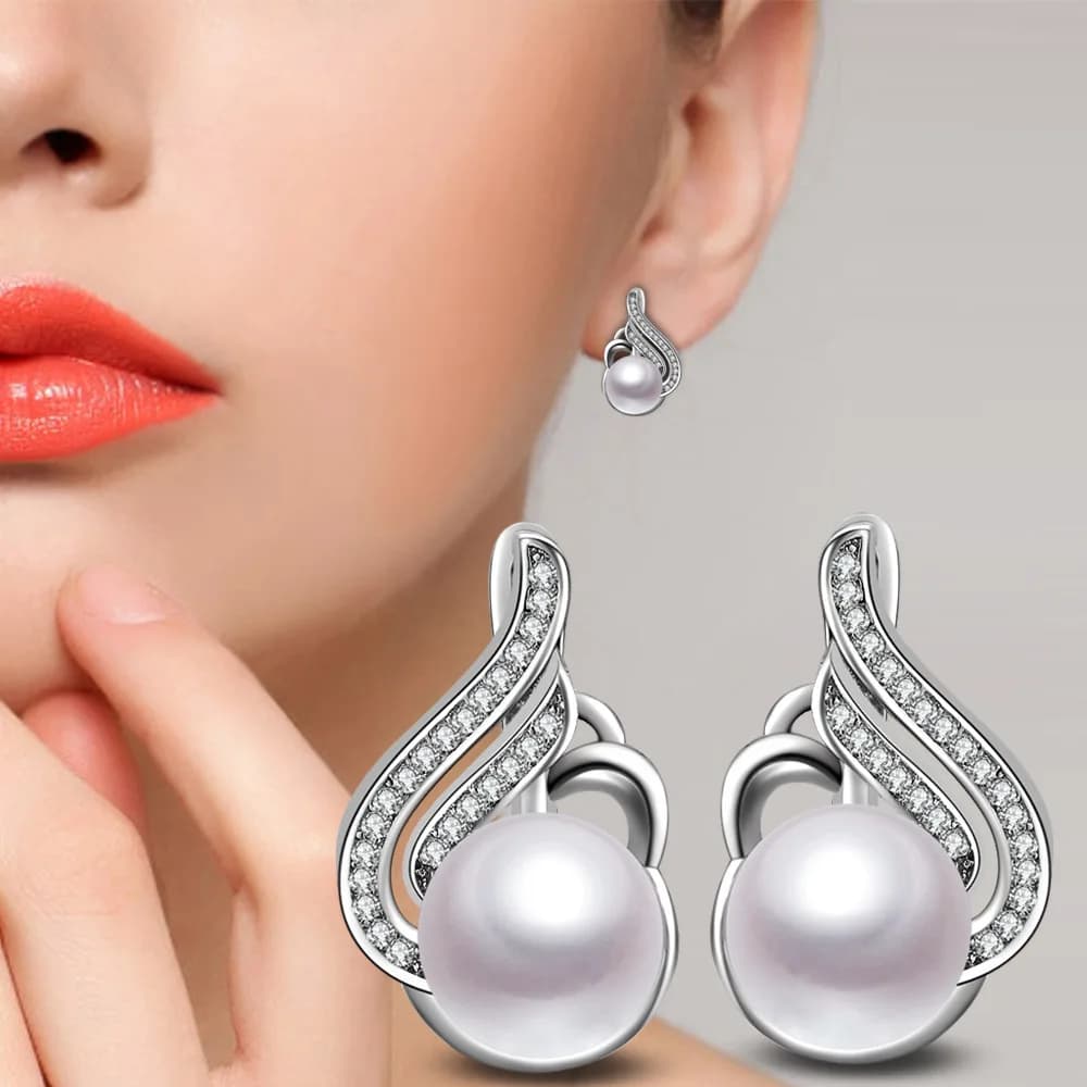Nuovi orecchini gioielli in argento 925 con ago semplici orecchini di perle d'acqua dolce per le donne regalo gioielli Boucle D'oreille Brincos Para