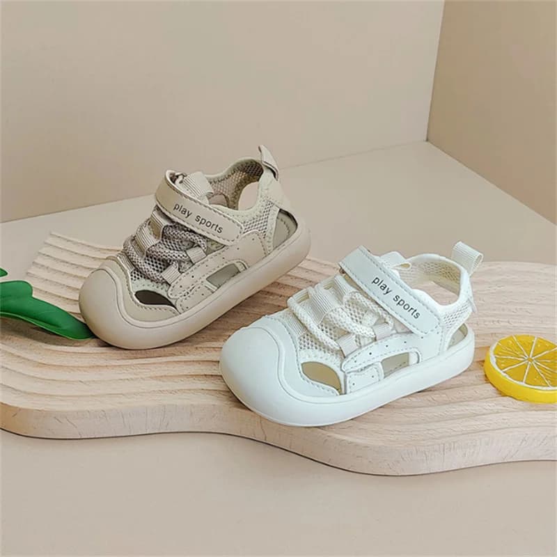 Nuovi Sandali Estivi per Bambini con Rete Traforata, Suola Morbida, Punta Chiusa, Antiscivolo, alla Moda, per Bambini e Bambine, da Spiaggia