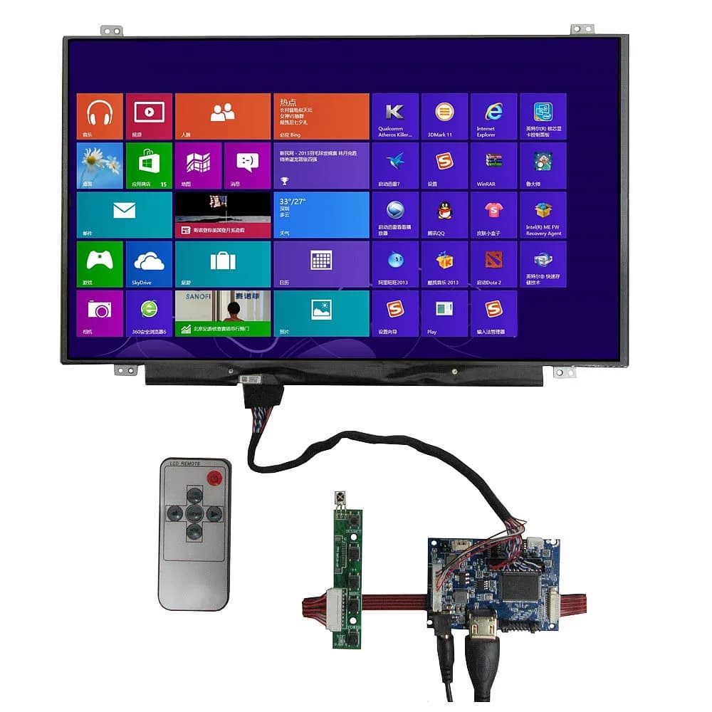 Monitor da 14 pollici 1600*900 Display LCD Scheda di controllo driver schermo HDMI-Compatibile per computer PC Raspberry/Banana/Arancio Pi