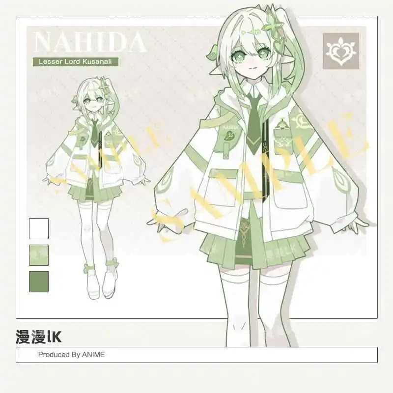 Gioco Anime Genshin Impact Nahida Tema Casual Felpe con cappuccio Top Cappotto JK Gonna Studente Autunno Inverno Giacca Set Costume Cosplay