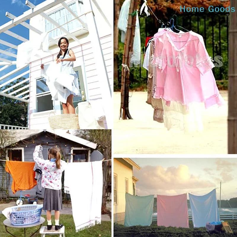 5/10M Clothesline Clothes Drying Rope Windproof Clothes Line Hanger Portable Travel Clothesline For Outdoor Laundry Clothesline