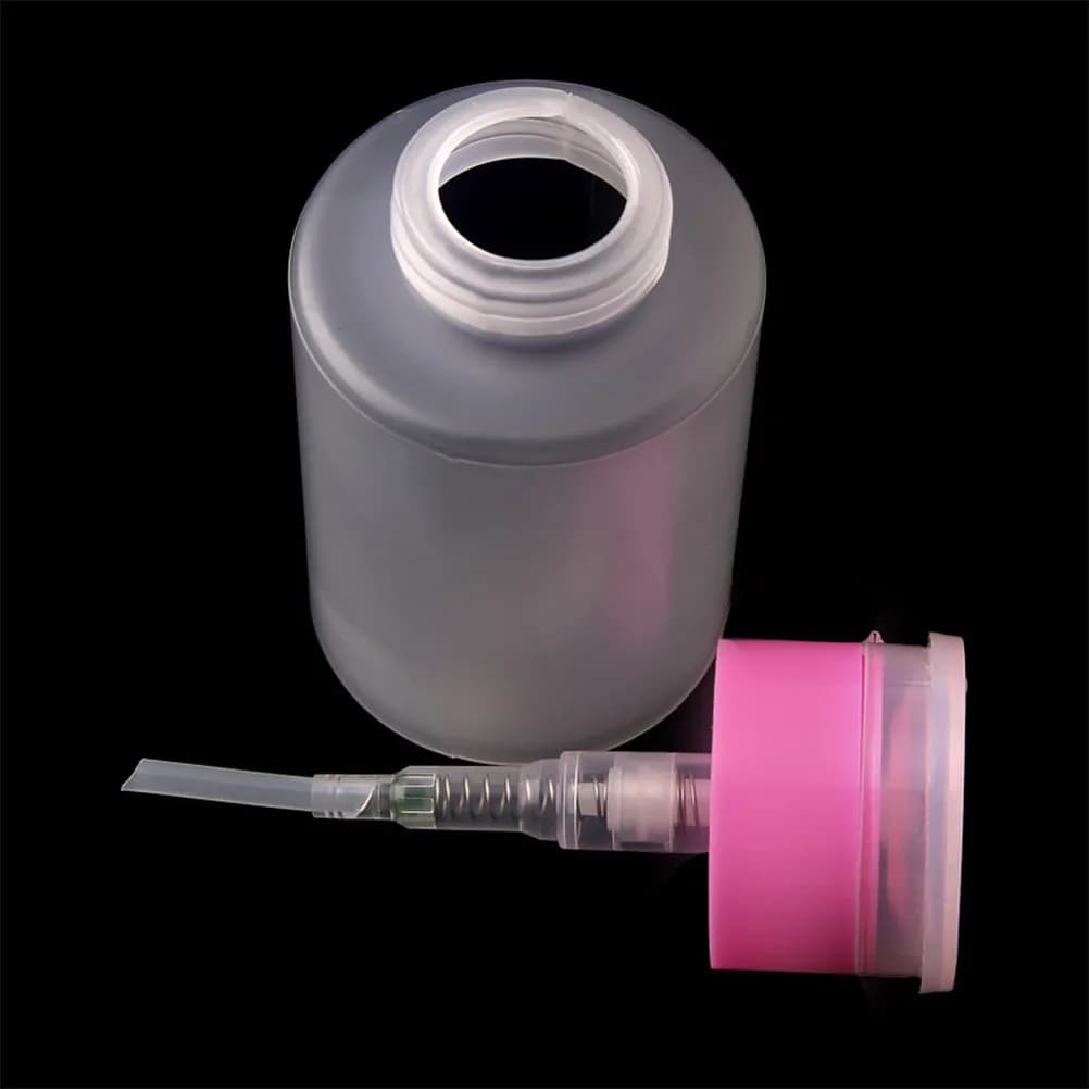 3Pcs Alcohol Lock Pressing Bottle Reusable Anti-Cracking Storage Dispenser for Nail Polish Remover Makeup Remover Liquid