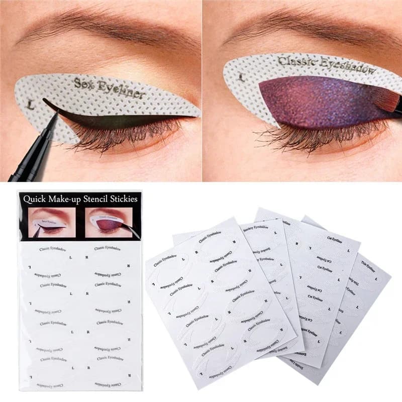 Ombretto Multiuso, Stencil Ausiliario per Ombretto, Adesivo, Delineatore per Ombretto, Adesivo Isolante per Ciglia, Accessori per il Trucco e la Bellezza