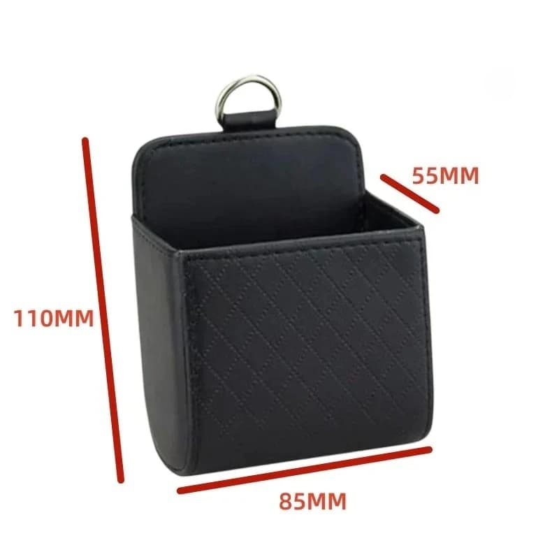 Borsa portaoggetti per presa d'aria auto (1 pezzo) - Organizer in pelle per cruscotto per telefono, chiavi, occhiali da sole - Mantiene l'area delle bocchette d'aria ordinata