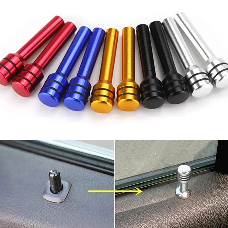 1 paio di perni di bloccaggio della porta di sicurezza per auto in lega di alluminio per Suzuki Grand Vitara Sx4 Swift Alto Jimny Accessori per lo styling dell'auto