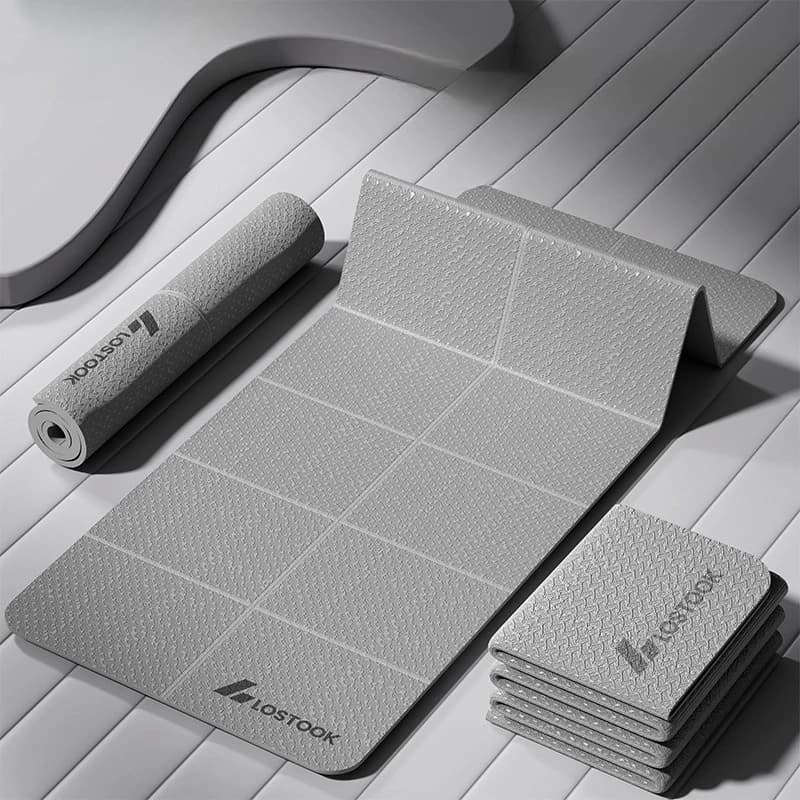 diNice di Foldable, eco-friendly, TPE, folding, travel, fitness exercises, anti-slip on both sides, for pilates and ground workouts