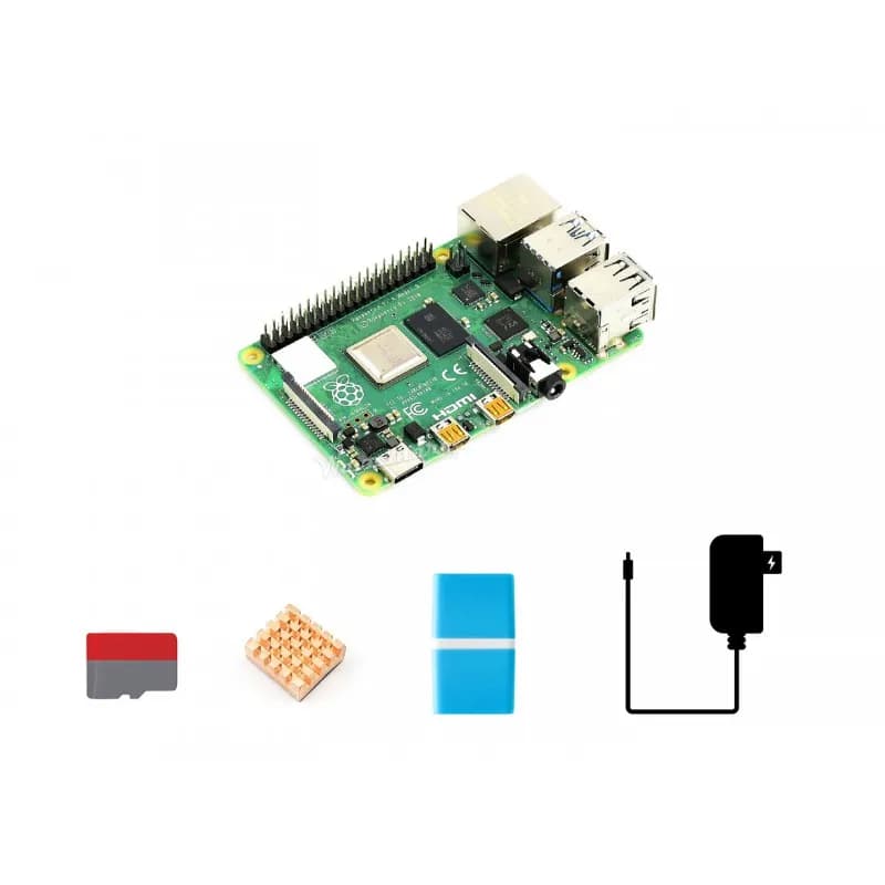 Raspberry Pi 4 Model B Starter Kit 4GB 8GB Single Board Computer Essential Parts Set With Case Power Supply Micro SD Card