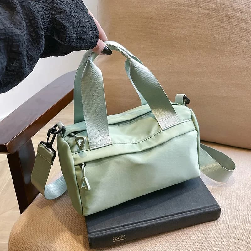 Summer New Multi-purpose Girls Small Cloth Bag Single Shoulder Crossbody Handbag Large Capacity Casual Nylon Zipper Cloth Bag