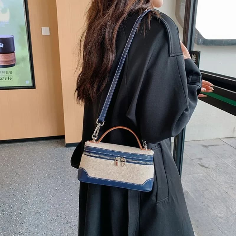 Borsa fasciatoio di lusso ispirata a famosi designer, tinta unita, casual, a tracolla, borsa a tracolla quadrata alla moda per donne.