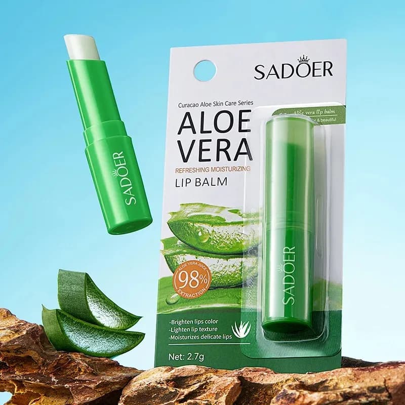 Balsamo per labbra all'aloe, curativo, idratante a lunga durata, maschera per labbra completamente naturale per labbra secche, potere idratante per le labbra, cura delle labbra, riparazione nutriente