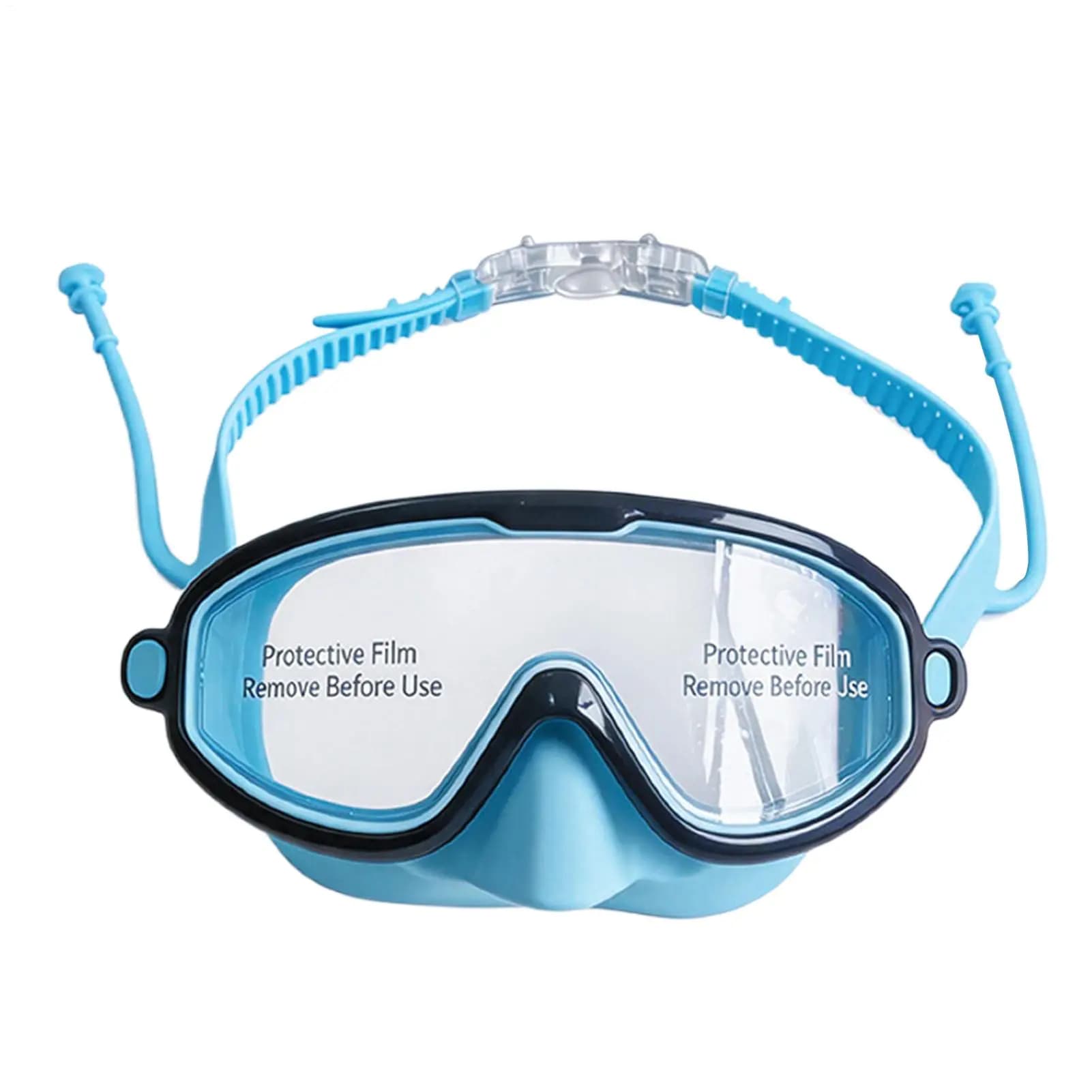 Swimming Goggles For Kids Children Pool Anti-Fog Glasses With Nose Cover Swim Goggles With Nose Cover For Beach Outdoor Camping