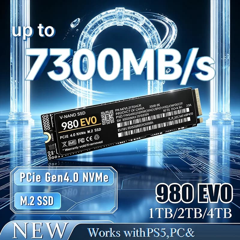 980 EVO NVMe M.2 2280 SSD 7300MBs TLC 3D NAND 500GB 1TB 2TB 4TB storage for PS5 gaming desktop laptop PC 2026 NEW