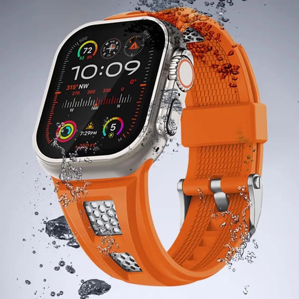 Cinturino in silicone per Apple Watch Ultra 2 Band 49mm 45mm 44mm 42mm cinturino sportivo in gomma correa iWatch serie 9 8 7 6 5 4 7 8 SE