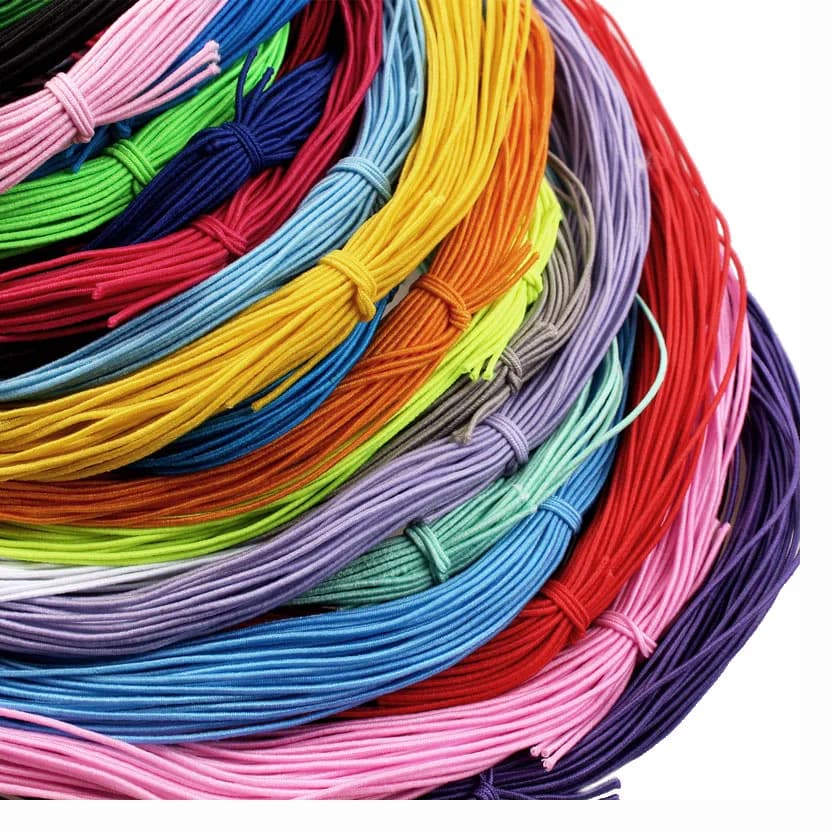 1mm 24M Cavo elastico intrecciato Fili per perline Filo elasticizzato Cordoncini per lavorazione in tessuto per creazione di gioielli 23 colori