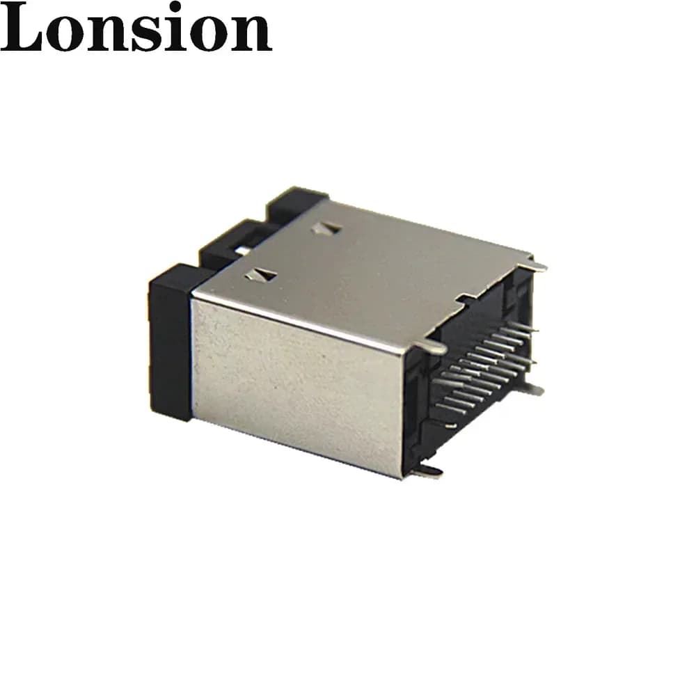 2 pcs/Lot HDMI And TIPO 19Pin Female Header 180 Degrees Edge 8K HD Vehicle Counter