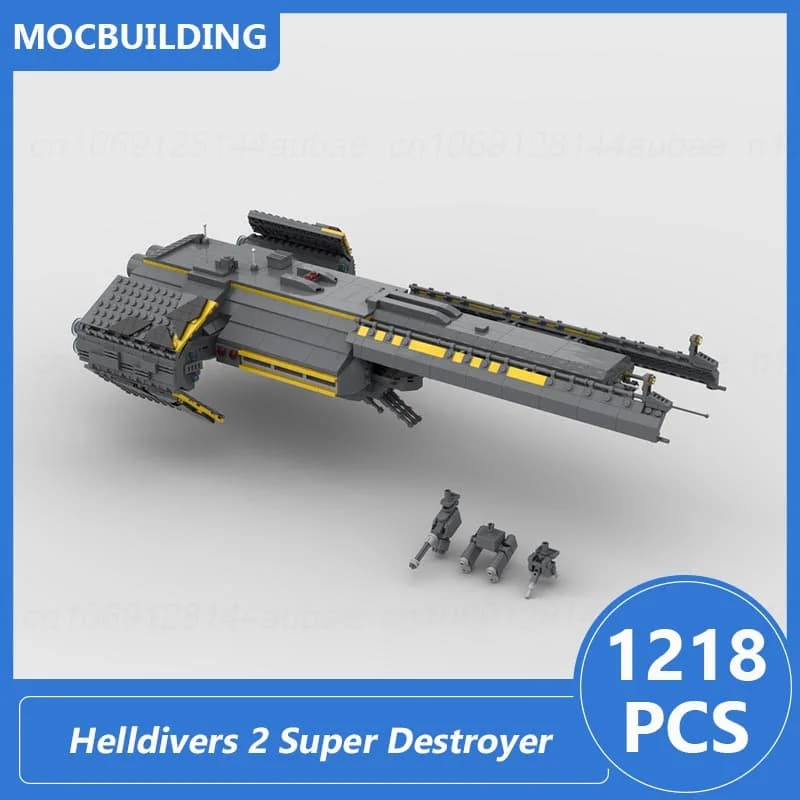 Moc Building Blocks Super Destroyer Modello spaziale FAI DA TE Assemblare Mattoni Collezione educativa creativa Display Giocattoli Regali 1218PCS
