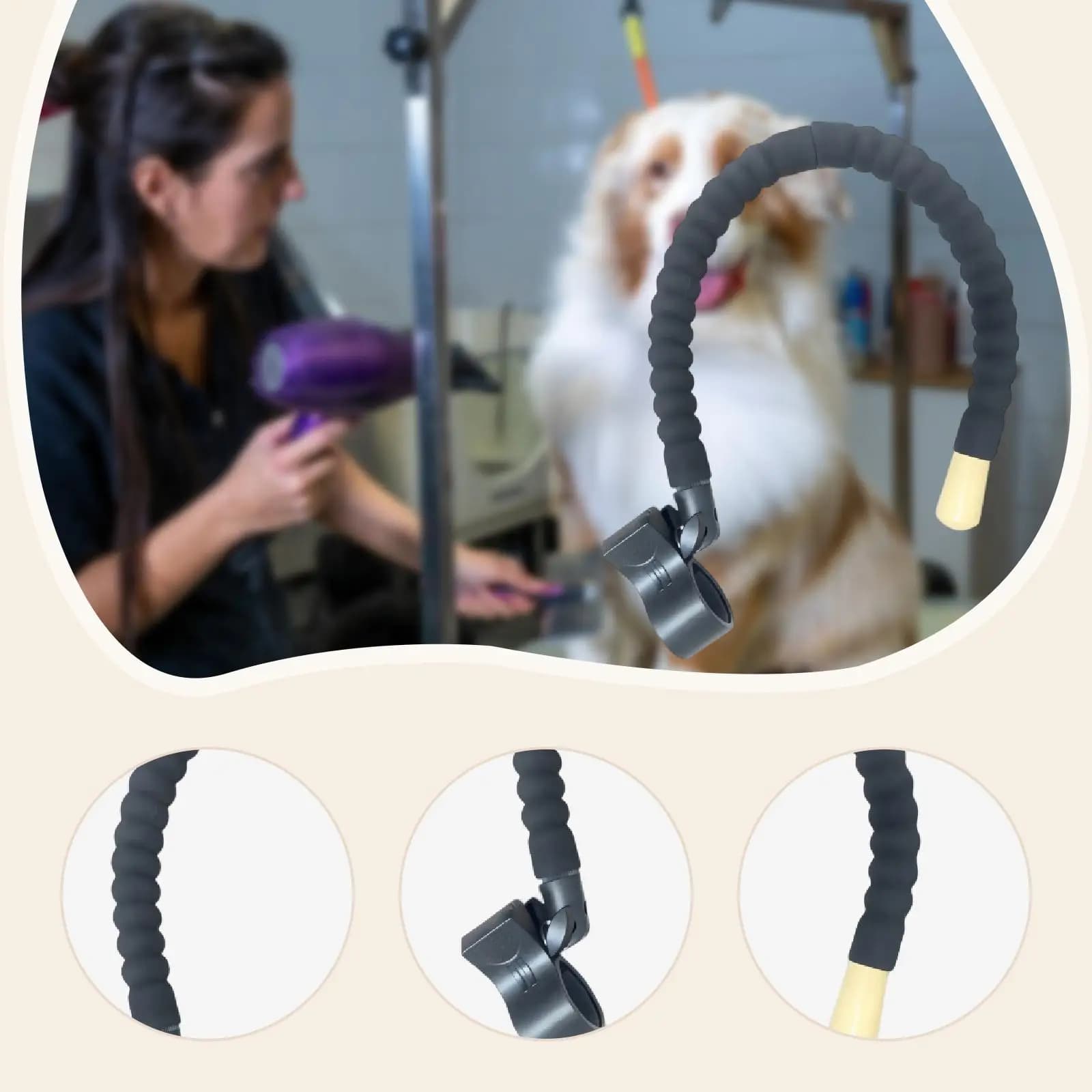 Supporto Professionale Regolabile da Collo per Asciugacapelli per Cani e Shampoo