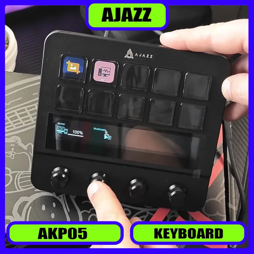 Tastiera Meccanica Macro Ajazz AKP05, Assistente Desktop Multifunzione per Ufficio, Controlli Multimediali Facili da Usare e Sensibili