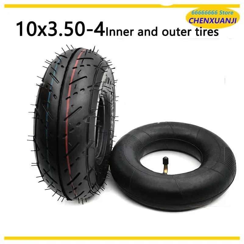 10x3.50-4 Inner and Outer Tyre Mini Moto Part 10 Inch 10x350-4 Tube Tire Mini Moto for 4 Inch Electric Scooter Wheel Hub
