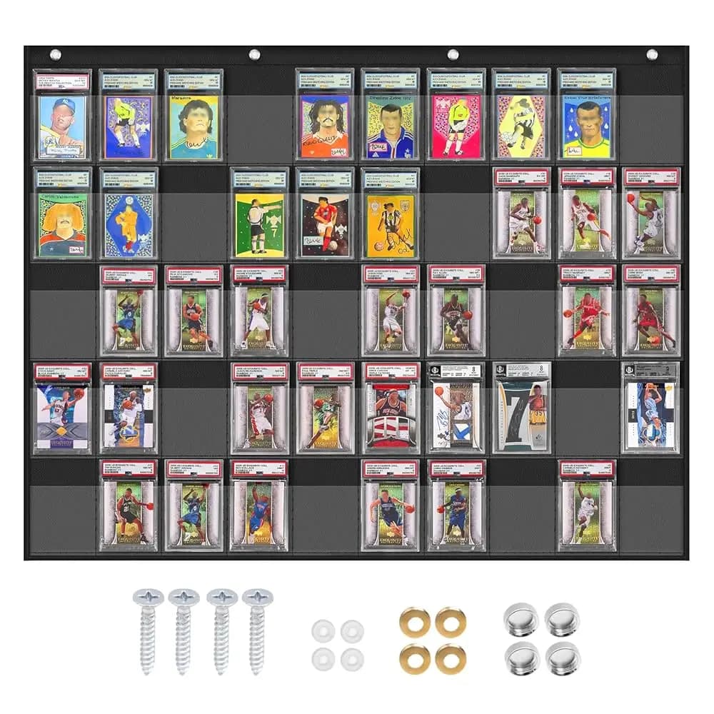 Espositore per Carte, Borsa Porta Carte da 50 Tasche per Carte Gradate PSA/BGS/CGC, Carte Sportive, Carte da Baseball, Carte da Football e Basket