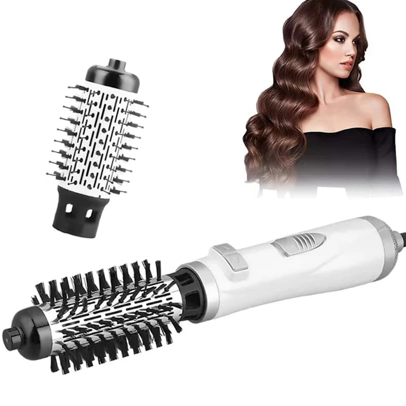 Multifunction brush 2 in 1 for Hair: Automatic Rotating and Iron Hairpin Hairstyle Hair Dryer with Integrated Pettine