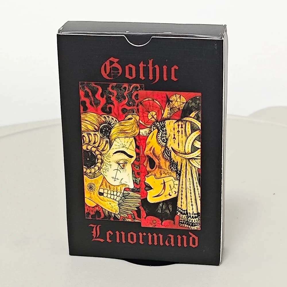 Mazzo Lenormand gotico scuro 36 carte Lenormand combinano i elementi romantici e scure - 9 * 6 cm