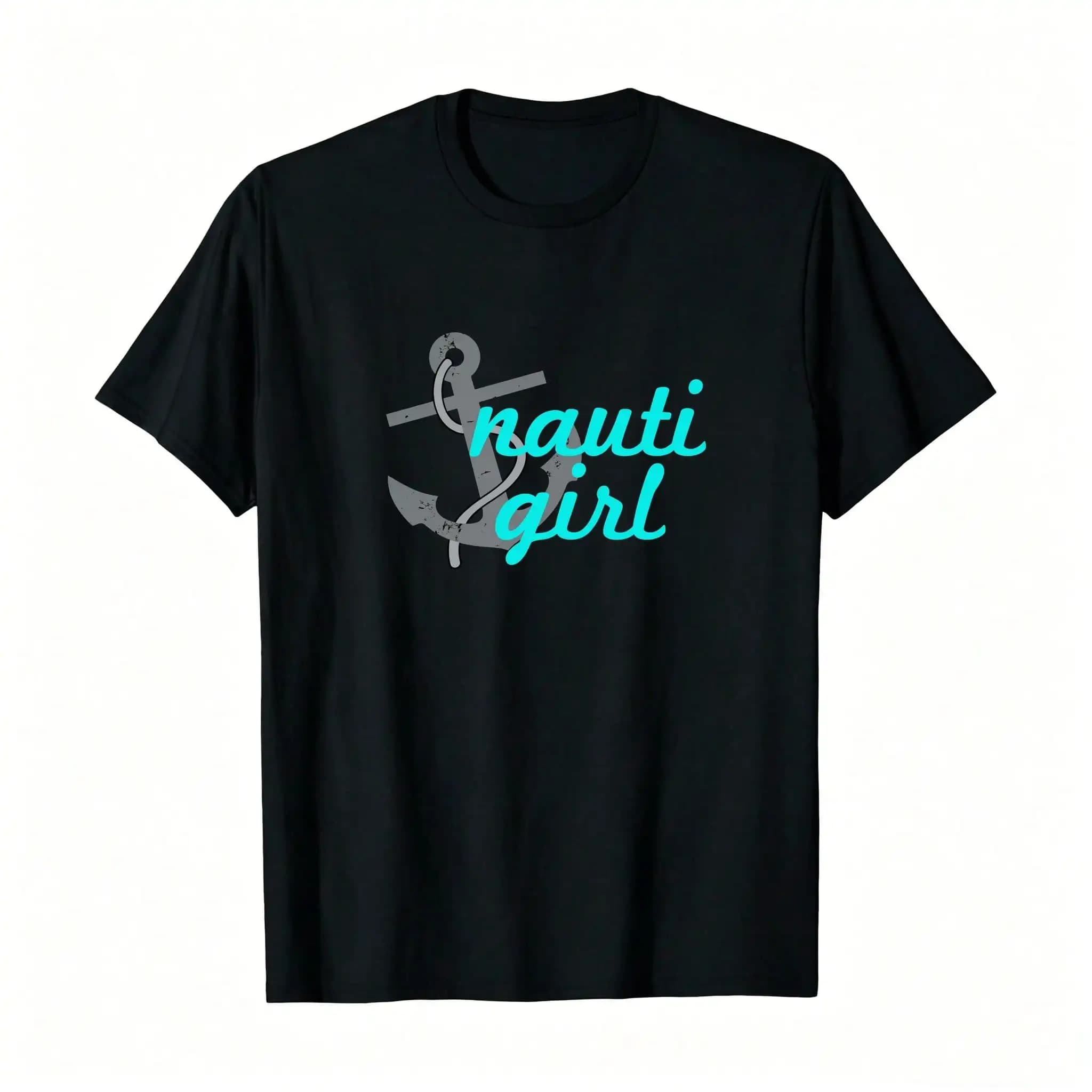 Nauti Funny Naughty Boat Yacht Ship Sail Anchor Pullover Pullover Women's Plus-Size ,FlexStretch Performance Fleece, From Power Yoga To Park Run Durability_,Breathable And Comfortable Short-Sleeved Round-Neck Top, Suitable For All Seasons,
