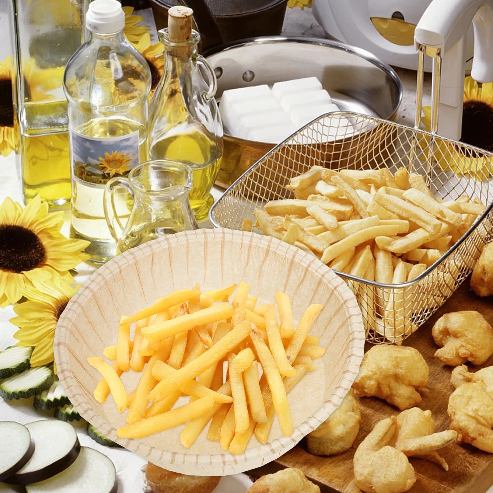 10 pezzi di carta siliconata riutilizzabile antiaderente per friggitrice ad aria, forno, microonde, barbecue, ali di pollo, patatine fritte, tappetino da forno