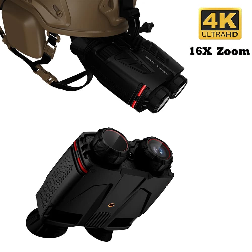 Binocolo per visione notturna a infrarossi montati sulla testa WIFI NVC800 Telecamera per telescopio digitale 4K UHD per caccia in campeggio con zoom 16X 48MP