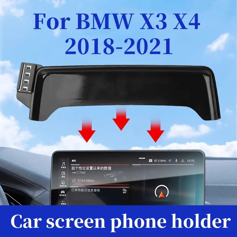 Per BMW X3 G01 X4 G02 2018-2021 Schermo da 10.25 pollici Gravity Supporto per telefono per auto Caricatore wireless per auto Accessori interni auto
