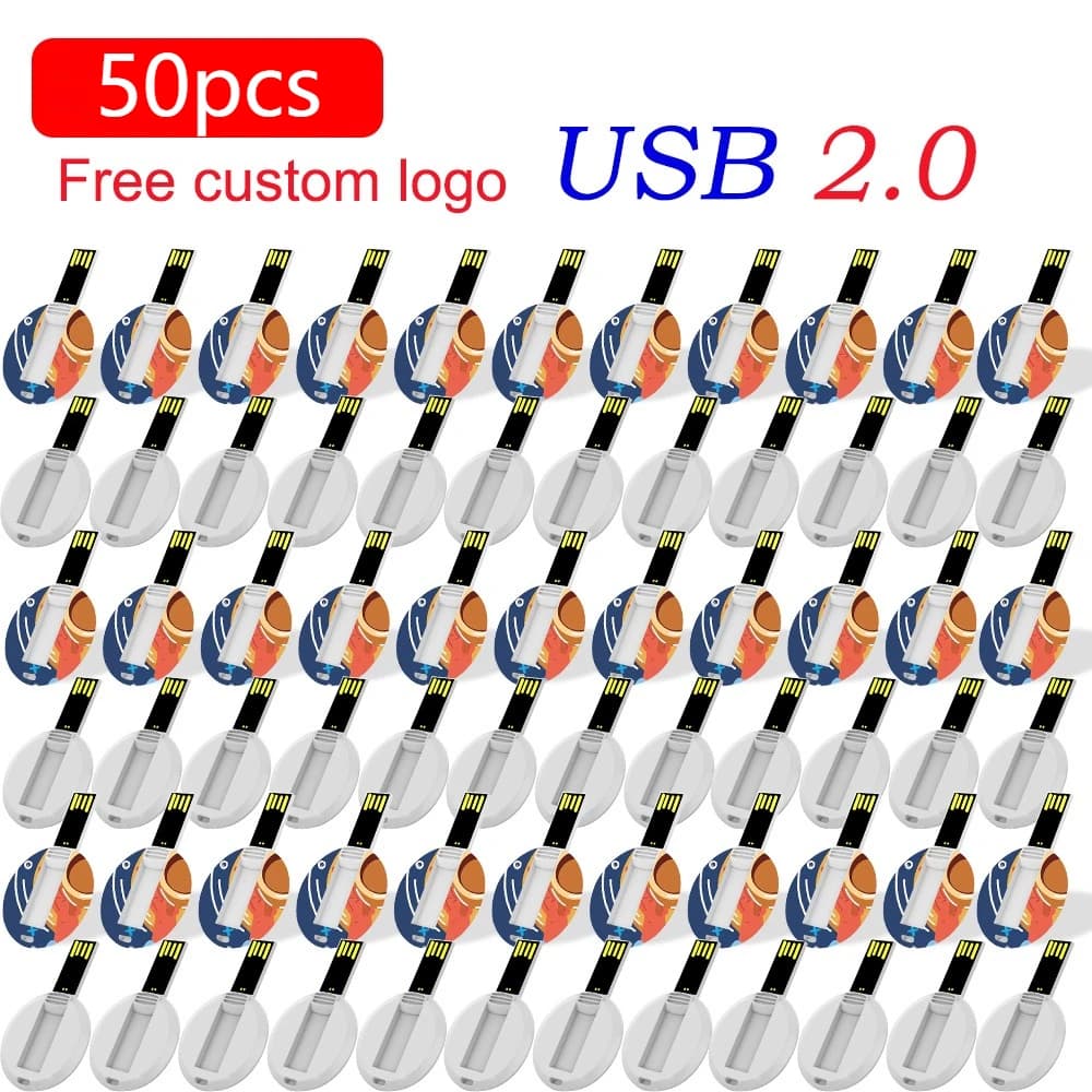 50 pz/lotto Chiavetta USB 2.0 a Forma di Carta di Credito da 4GB 8GB 16GB 32GB 64GB 128GB con Logo Personalizzato Gratuito, Regalo U Disk