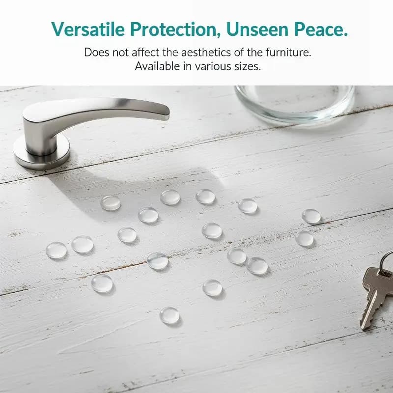 50pcs Silicone Door Stopper Handle Bumpers Stickers Adhesive Anti-collision Furniture Refrigerator Door Cabinet Protective Pads