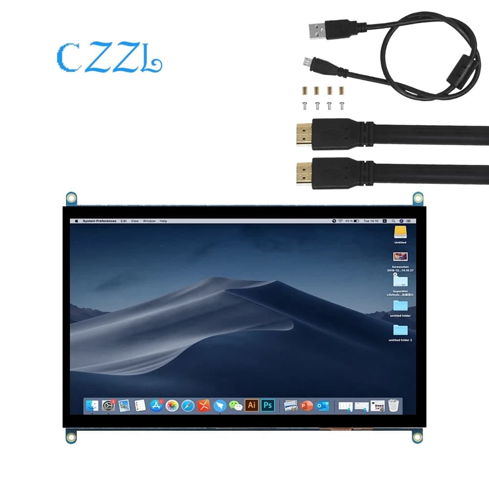 10.1 inch 10.1" 1024X600 IPS LCD Touch Screen Module HD Full viewing angle or Raspberry Pi 4 Model B/3 B+