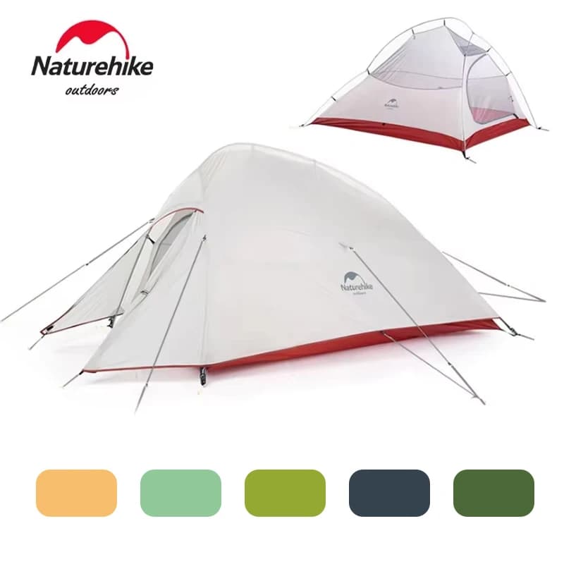 Ultralight Tent Naturehike Cloud Up 2 Pro for 2 People, Waterproof, for Hiking and Beach, Nylon 20D 210T, for Camping and Backpacking