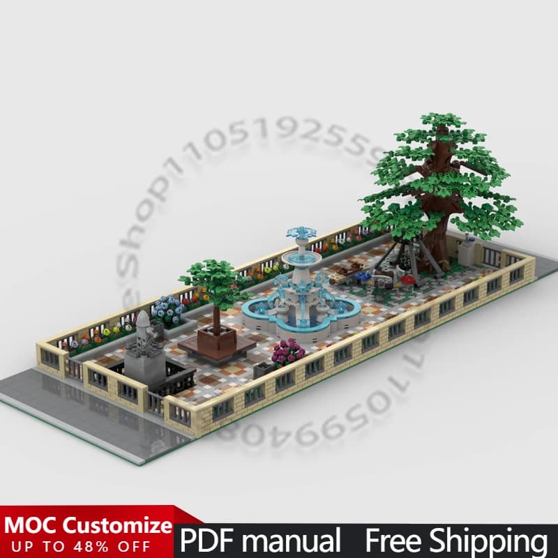 2327 Pezzi Costruzioni Modulari Parco Cittadino MOC Personalizzabile Modello di Edificio Modulare Educativo Fai-da-Te Regalo per Ragazzi