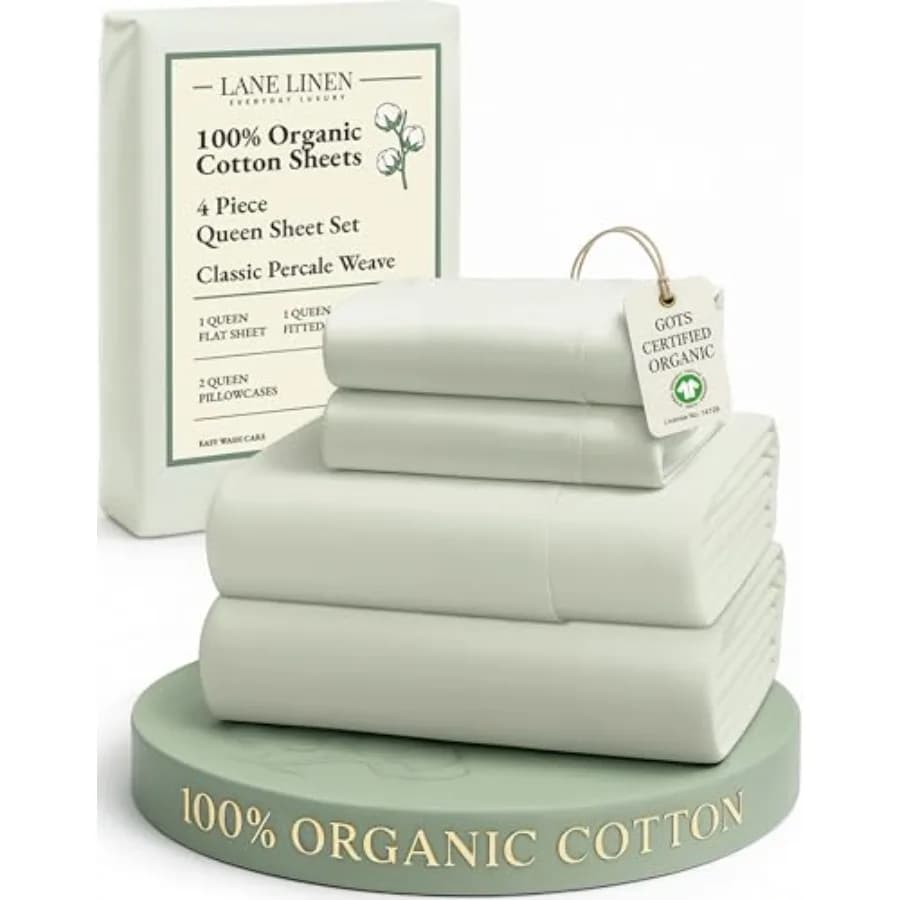 100% Cotton Sheet Set, Washable in Washing Machine, Ecological, Cotton Gently processed, Soft and Comfortable, Fresh and Refreshing