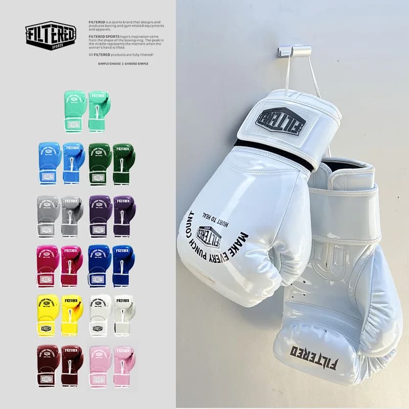 Guantoni da Boxe FILTERED per MUAY THAI MMA, Allenamento Kickboxing, Sparring, Workout per Adulti, Guantoni da BOXE Chroma con Sacca a Rete Gratuita
